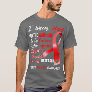 I Bära Red for Hiv Aids Awareness T Shirt