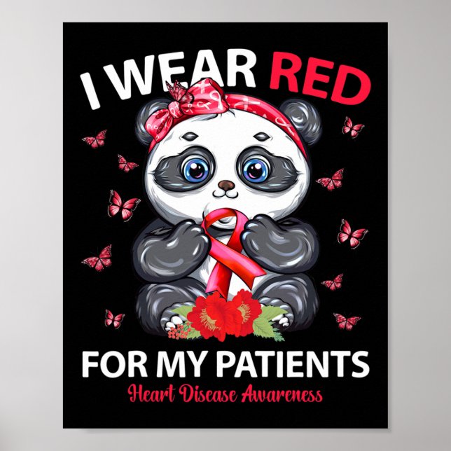 I Bära Red för mina patienter hjärtsjukdomskänsla Poster (Framsidan)