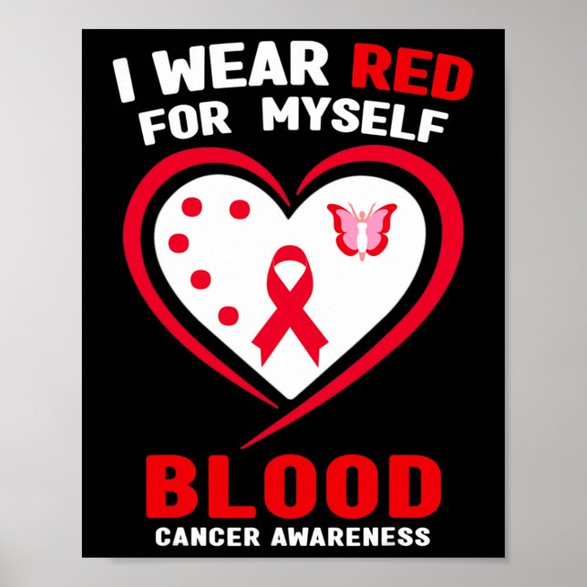 I Bära Red for my Blood Cancer Awareness Poster (Framsidan)