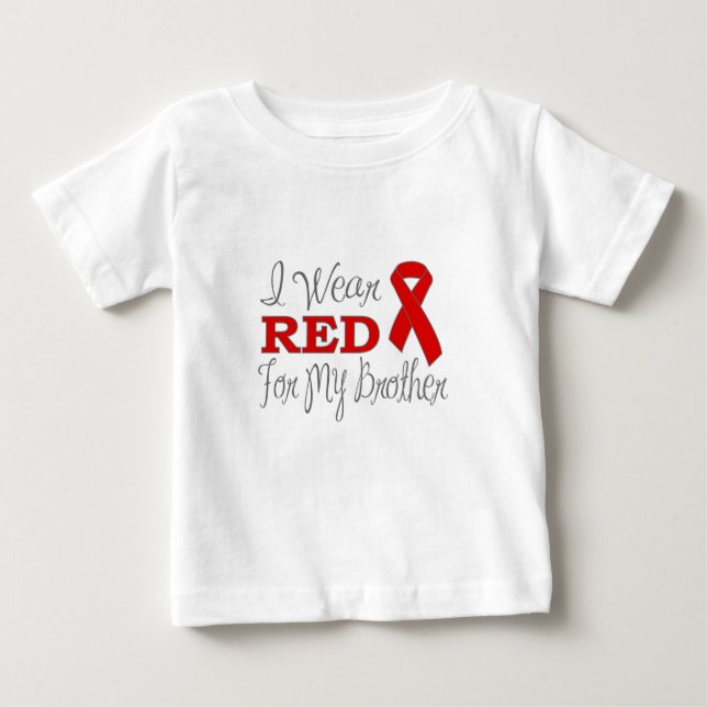 I Bära Red for My Brother (rött band) Tröja (Framsida)