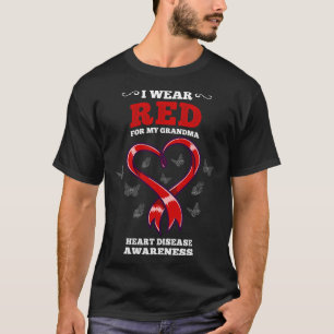 I Bära Red for My Grandma Heart Disease Awareness T Shirt