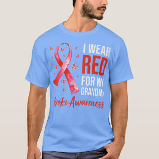 I Bära Red for My Grandma Stroke Awareness Survivo T Shirt