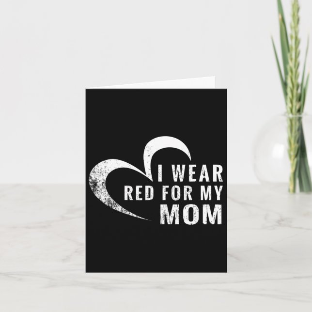 I Bära Red for My Mamma Heart Disease Awareness Su Kort (Framsida)
