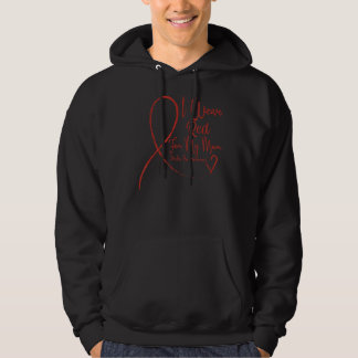 I Bära Red for My Mamma Stroke Awareness Survivor Hoodie