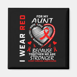 I Bära Red for My Moster Heart Disease Awareness R Magnet
