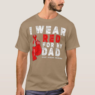 I Bära Red for My Pappa Heart Disease Awareness (7 T Shirt