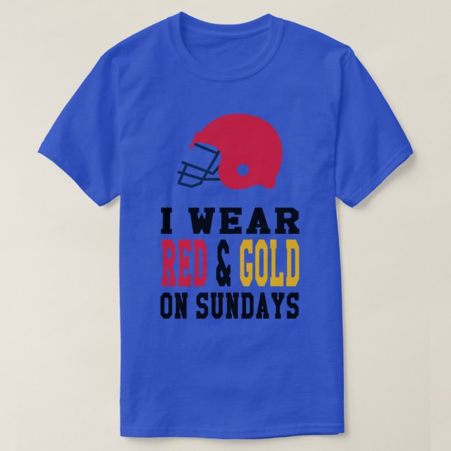 I Bära Red Guld på Söndag T Shirt (Design framsida)