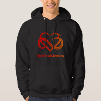 I Bära Red & Orange for Myelofibrosis Awareness Wa Hoodie