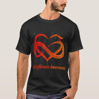 I Bära Red & Orange for Myelofibrosis Awareness Wa T Shirt