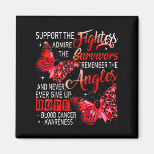 I Bära Red Support the Fighters Blood Cancer Medve Magnet