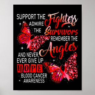 I Bära Red Support the Fighters Blood Cancer Medve Poster