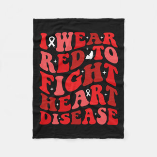 I Bära Red to Fight Heart Disease Awareness Warrio Fleecefilt