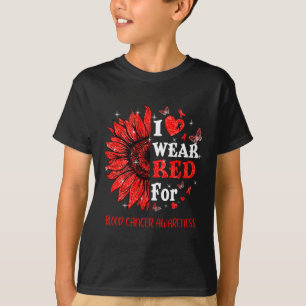 I Bära Red Twinkle Heart Solros Blood Cancer Aw T Shirt