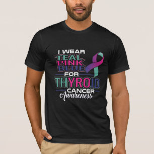 I Bära Rosa Blue för medvetenhet om sköldkörtelcan T Shirt