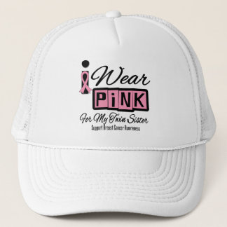 I Bära Rosa Breast Cancer Twin Sister (Retro) Truckerkeps
