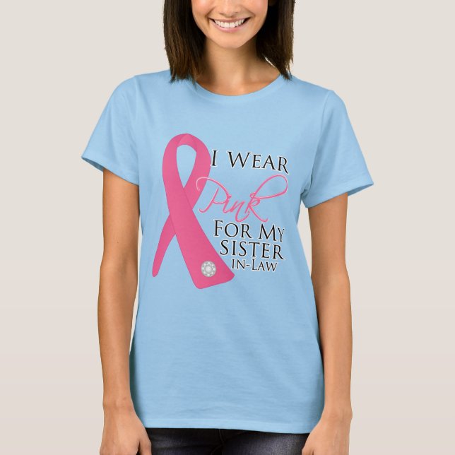 I Bära Rosa Bröstcancer Tee Shirt (Framsida)