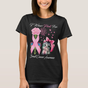 I Bära Rosa for Breast Cancer Awareness Butterfly T Shirt