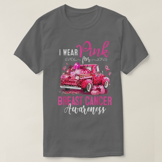 I Bära Rosa for Breast Cancer Awareness Leopard Tr T Shirt (Design framsida)