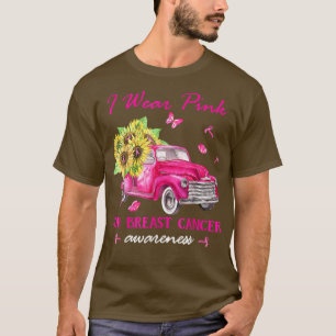 I Bära Rosa for Breast Cancer Awareness Solros T Shirt