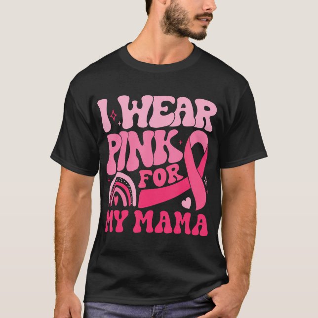 I Bära Rosa för bröstcancervården i Mamma T Shirt (Framsida)