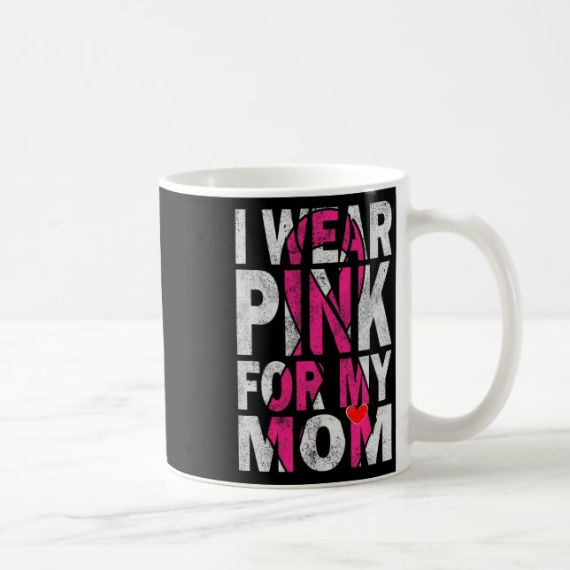 I Bära Rosa för  för bröstcancer i Mamma Kaffemugg (Höger)