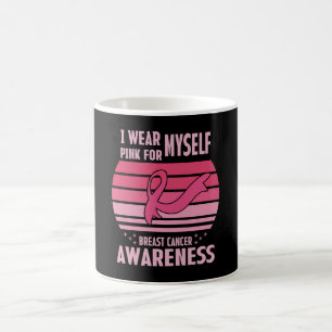 I Bära Rosa för min egen medvetenhet om bröstcance Kaffemugg