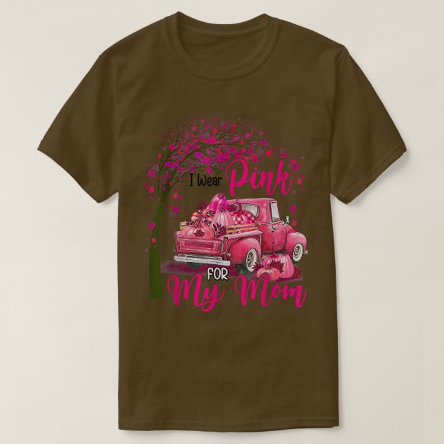 I Bära Rosa för min Mamma-badcancersjukdom i Lastb T Shirt (Design framsida)