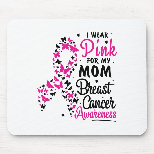 I Bära Rosa för min Mamma Breast Canceness Awarene Musmatta (Framsidan)