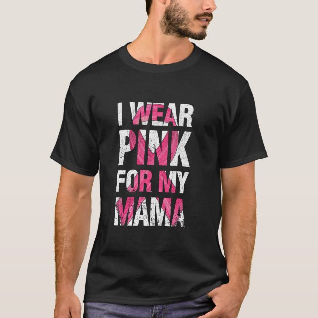 I Bära Rosa för min Mamma-revben T Shirt (Framsida)