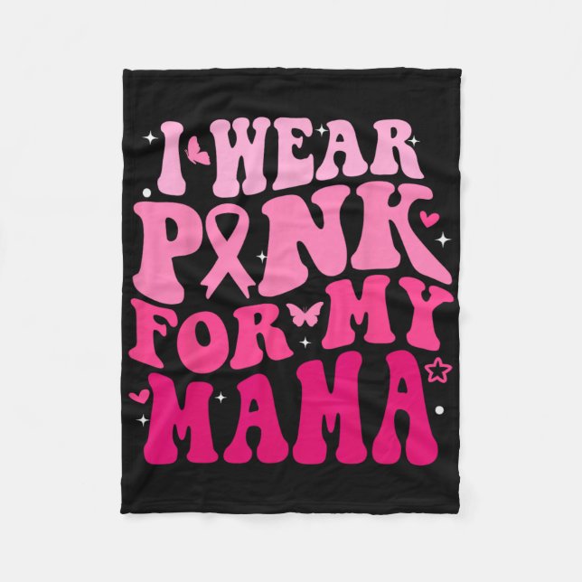 I Bära Rosa för min Mamma Support Squads Breast Ca Fleecefilt (Framsidan)