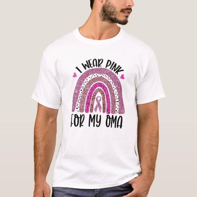 I Bära Rosa för min medvetandegrad om bröstcancer  T Shirt (Framsida)