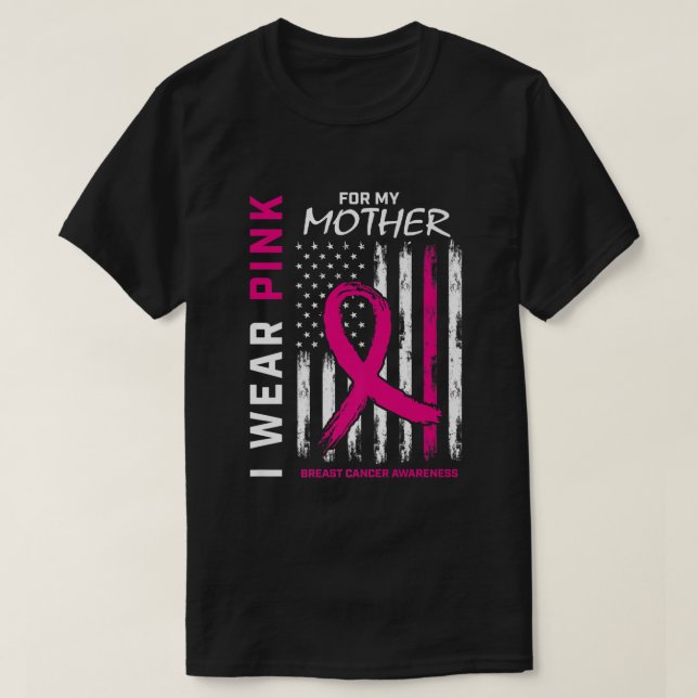 I Bära Rosa för min medvetenhet om bröstcancer i M T Shirt (Design framsida)