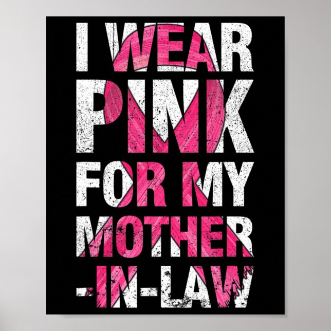 I Bära Rosa för min Mor-i-law-bröstcancersup Poster (Framsidan)