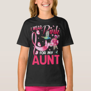 I Bära Rosa för min Moster Hummingbird Breast Canc T Shirt