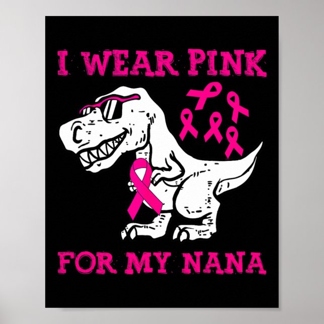 I Bära Rosa för min Nana Breast Canceness Awarenes Poster (Framsidan)