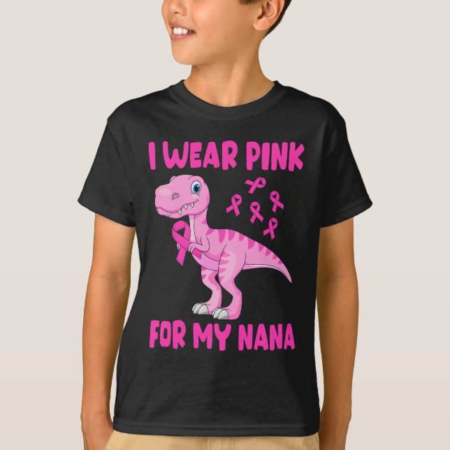 I Bära Rosa för min Nana Breast Canceness Awarenes T Shirt (Framsida)