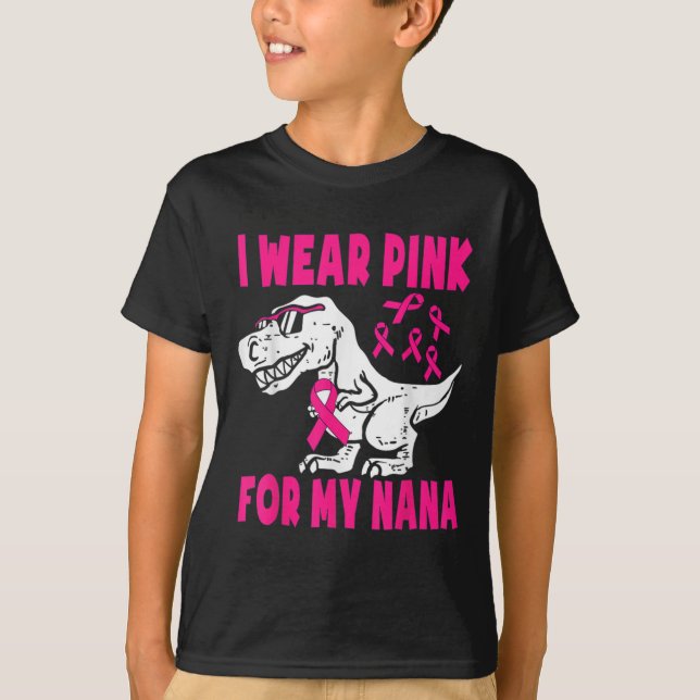 I Bära Rosa för min Nana Breast Canceness Awarenes T Shirt (Framsida)