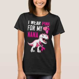 I Bära Rosa för min Nana Survivor Trex Dinosaur Pi T Shirt
