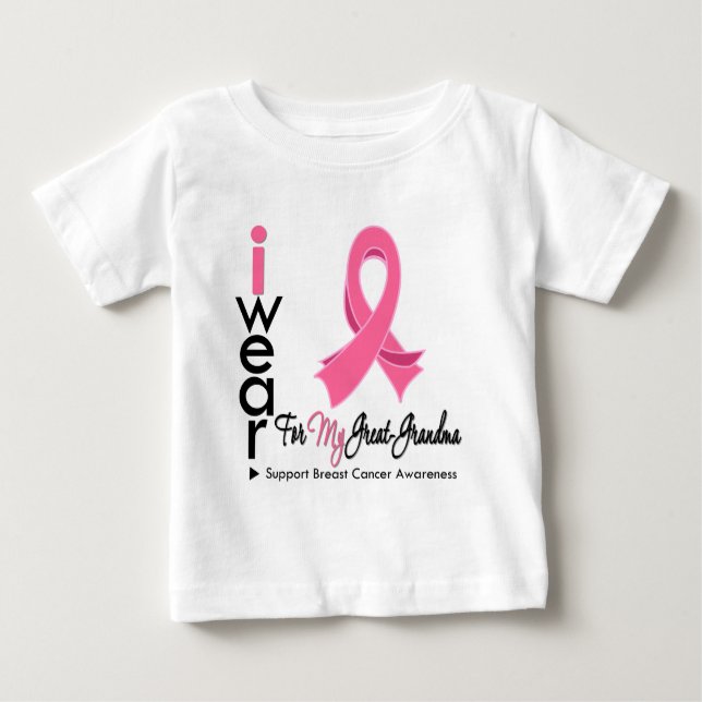 I Bära Rosa för min Underbarare mormor bröstcancer T Shirt (Framsida)