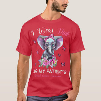 I Bära Rosa för mina patienter Elefantbröstcancer T Shirt