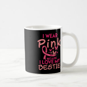 I Bära Rosa I Kärlek Min Bestie Breast Cancer Awar Kaffemugg