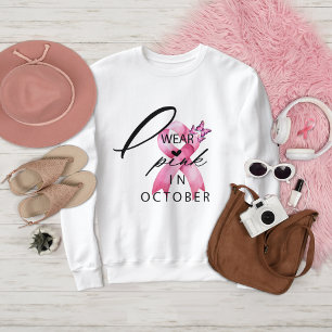 I Bära Rosa i oktober Breast Cancer Awareness T Shirt