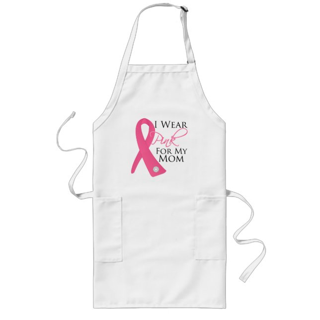 I Bära Rosa Mamma Breast Cancer Långt Förkläde (Framsidan)