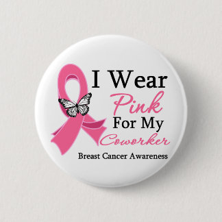 I Bära Rosa Ribbon Coworking Breast Cancer Knapp