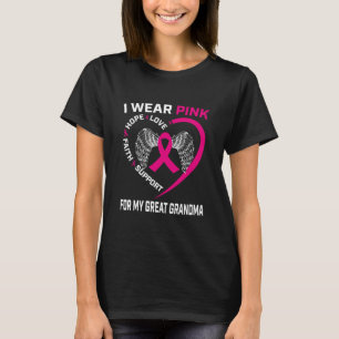 I Bära Rosa Underbar medvetenhet om mormor Breast T Shirt