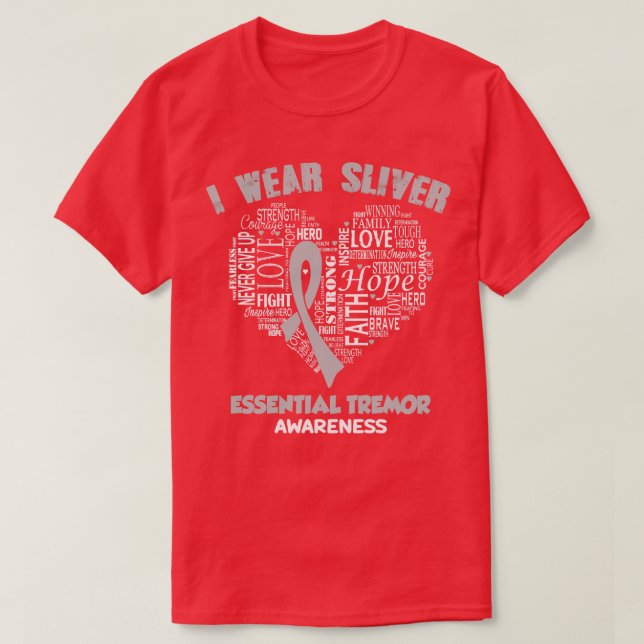 I Bära Slever for Essential Tremor Awareness Faith T Shirt (Design framsida)