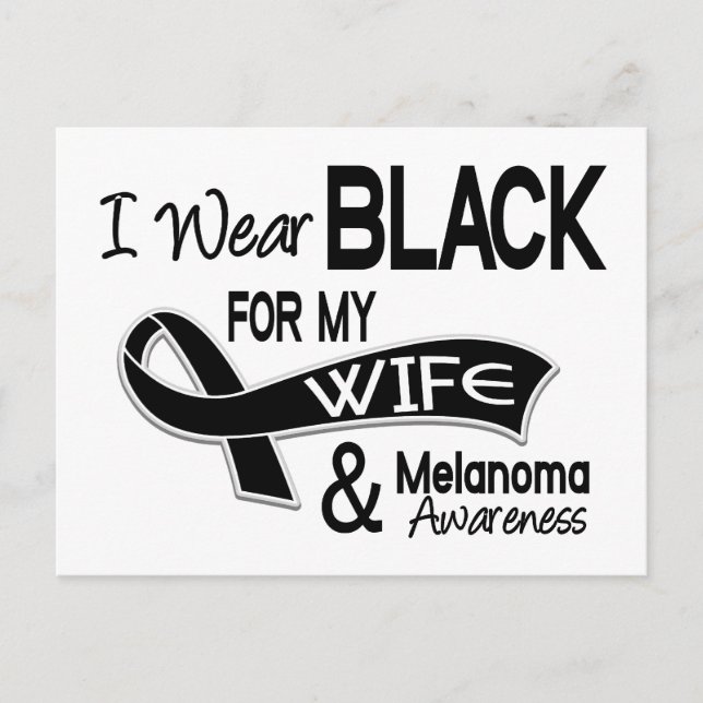 I Bära svart för min fru 42 Melanoma Vykort (Framsida)