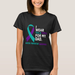 I Bära Teal& Lila för mitt Pappa-självmord, pr T Shirt