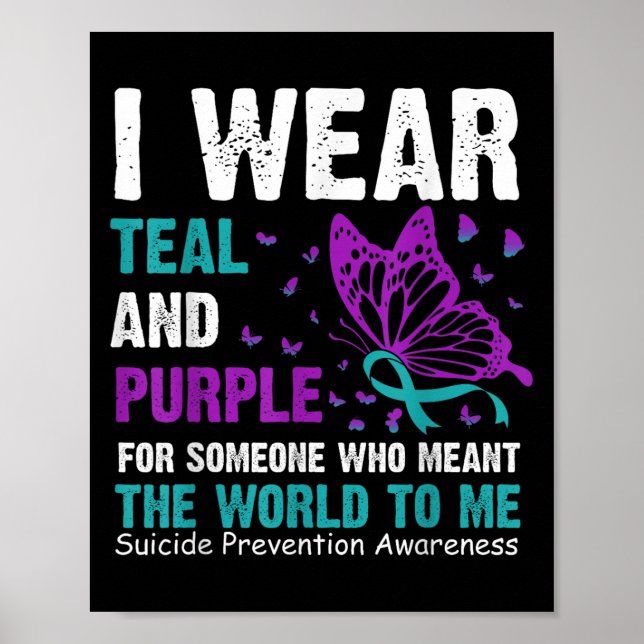 I Bära Teal&amp; Lila för någon som menar Poster (Framsidan)