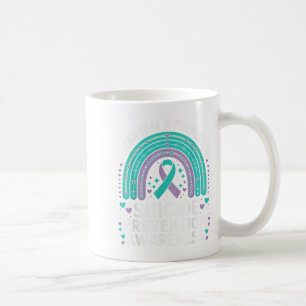 I Bära Teal&amp; Lila for Suicizin Prevention Aw Kaffemugg